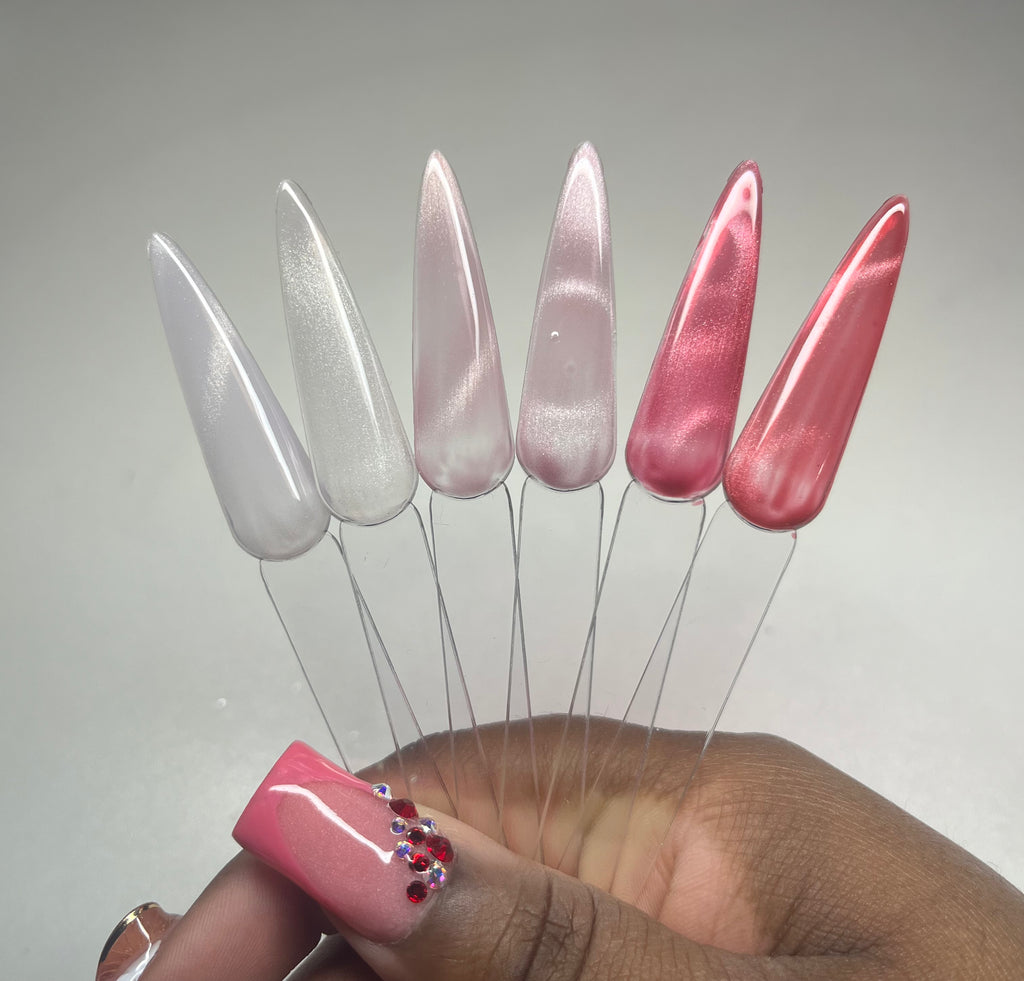 Pink & Red Cateye Gel Polish Collection